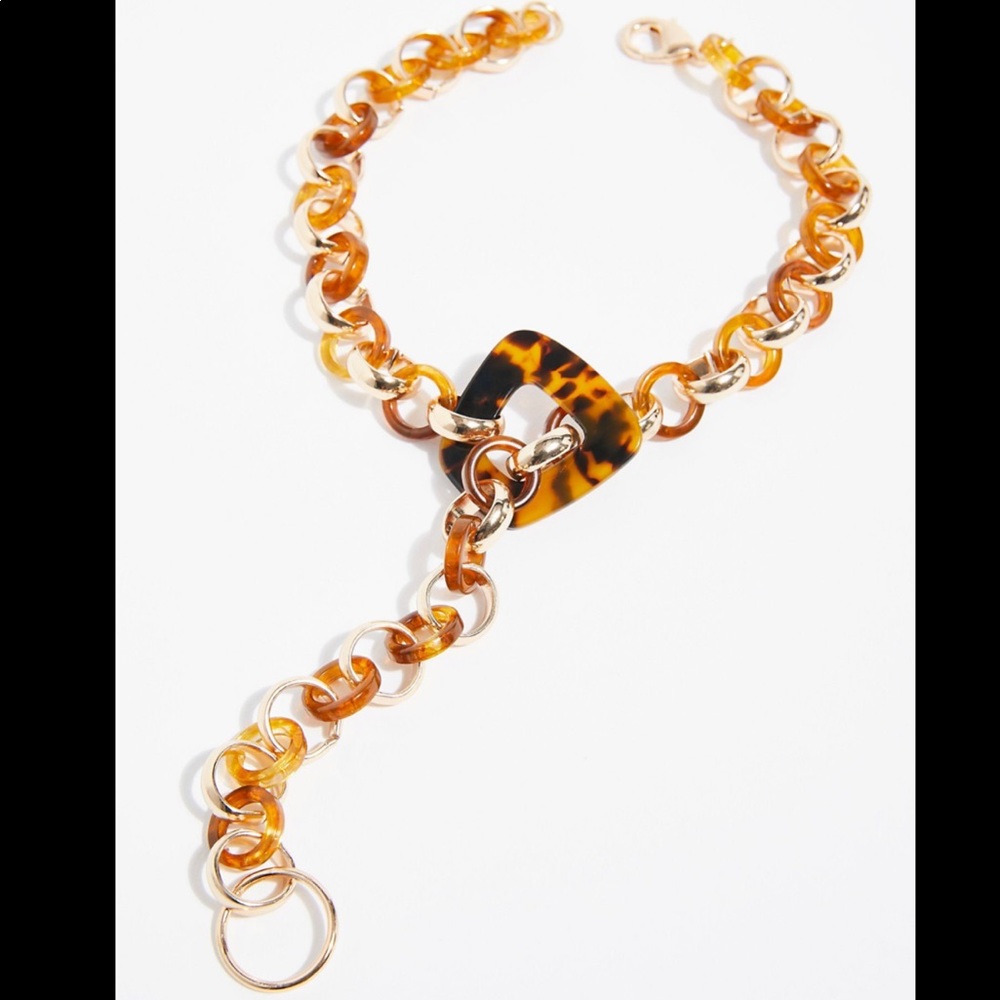 Free People Resin Tortoise Necklace choker